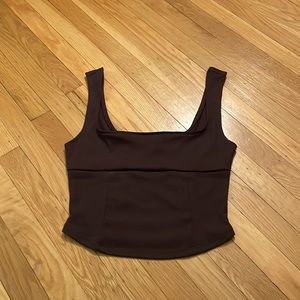 UO Ribbed Brown Tank